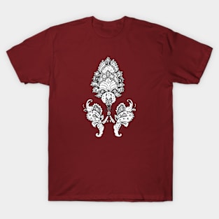 Ink drawing - fancy paisley ornament T-Shirt